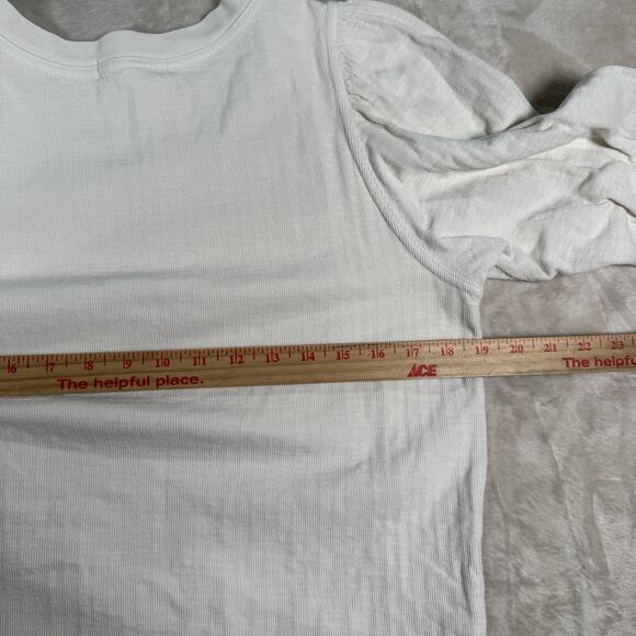 Apiece Apart Ivory Olimpio Sweatshirt Balloon Sleeve Top Women's Size Small - Picture 7 of 8